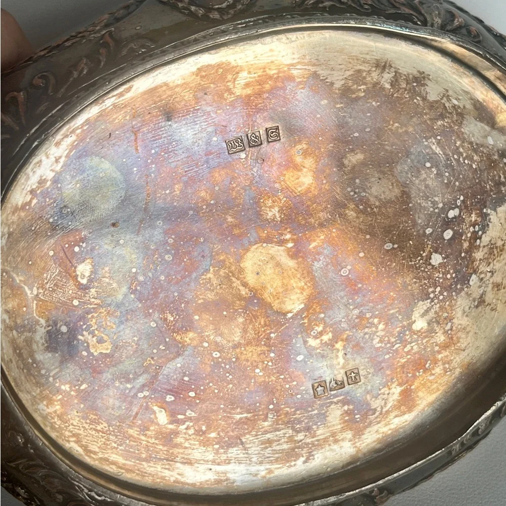 Antique Repousse Box E. G. Webster Silver plate On Copper Napoleon Dutch Revival
